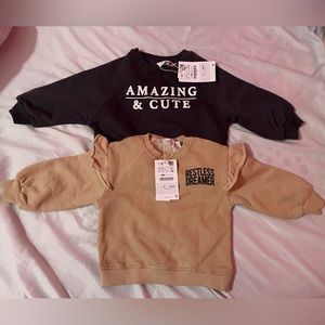 2 toddler shirts from Zara. Brand new & never been worn. Size 12-18months